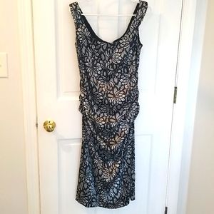 Slinky silk stretchy cocktail dress